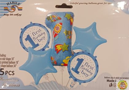 Комплект Балони фолио 1-ви РД момче синьо /5 броя