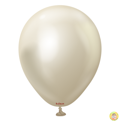 Малки кръгли балони Kalisan 5" Mirror White Gold/ бяло злато 100бр.