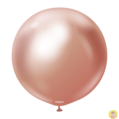 Големи кръгли балони Kalisan 18" Mirror Rose Gold/ розово злато 25бр., 5007