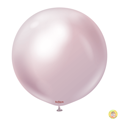Големи кръгли балони Kalisan 18" Mirror Pink Gold/ св. розово злато 1 брой, 5013