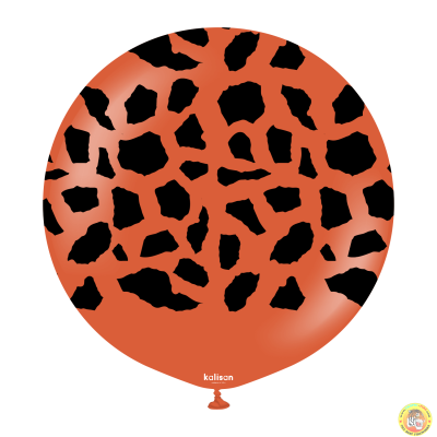 Kalisan Safari оранжеви балони с печат Жираф (черен) 24