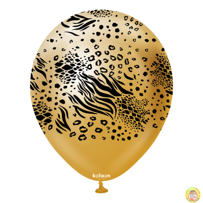 Kalisan Safari  балони (Mirror злато) с печат Мутант (черен) / 12", 25бр.