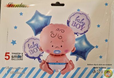 Комплект Балони фолио Baby Boy синьо /5 броя