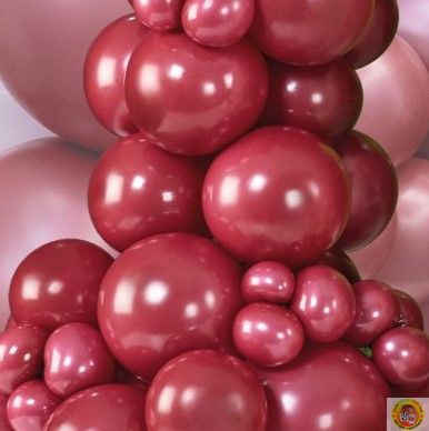 Малки кръгли балони пастел ROCCA - Vino/ Вино, 13см, 100бр., А50 101