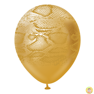 Kalisan Safari балони (Mirror злато) с печат Змия N (злато) / 12", 1бр.