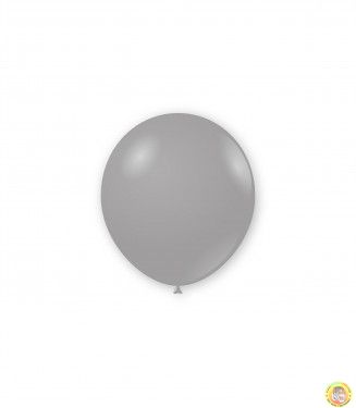 Малки кръгли балони пастел ROCCA - сиво, 13см, 100бр., A50 17