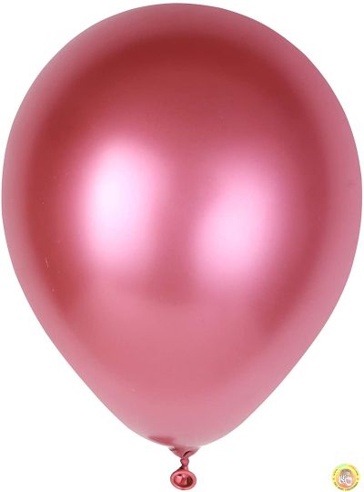 Малки кръгли балони хром ROCCA - розово, 13см, 100бр., AС50 91 Италия