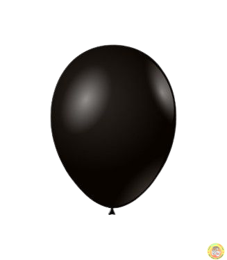 Балон пастел ROCCA - Черно / Black, 30см, G110 15, 1 брой