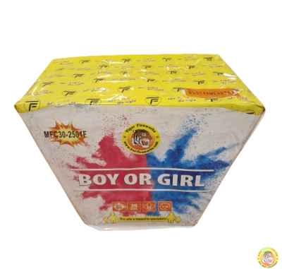 Дневни фойерверки, пиробатерия, 25 изстрела, РОЗОВ дим, MFC30-2501F